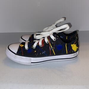 Converse 671908F Chuck Taylor All Star Low PAINT SPLATTER Sneakers Size Kids 13